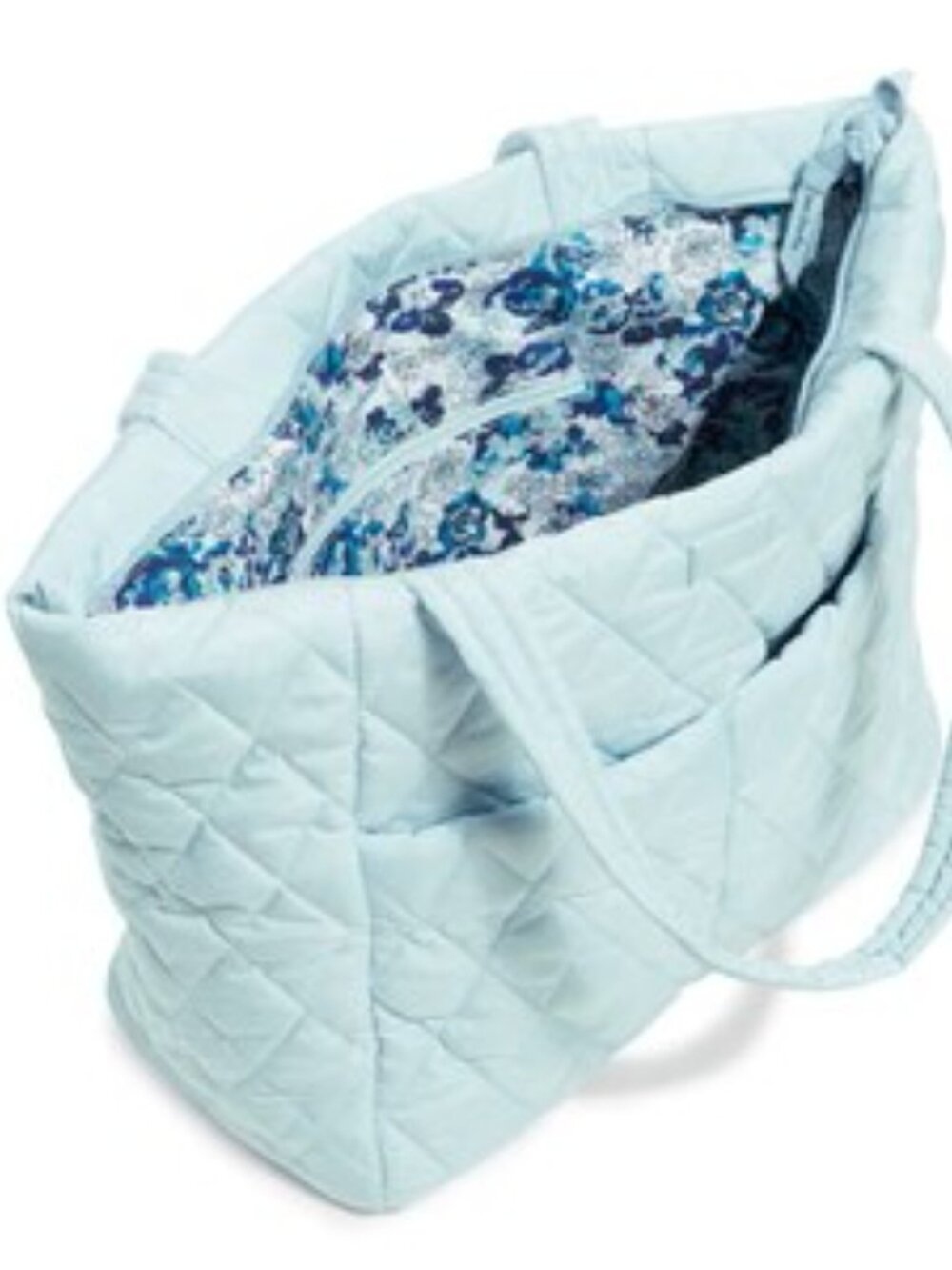 Vera Bradley Dual Strap Tote in Sea Salt Blue Ultralight Fabric
